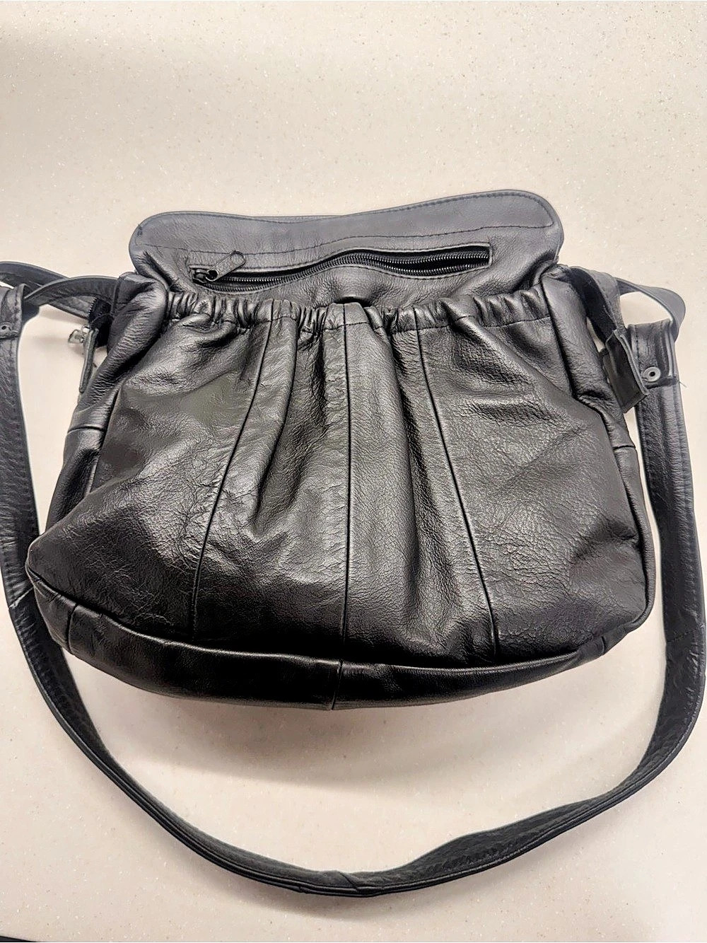 Black Leather Shoulder Bag